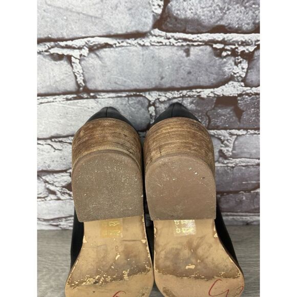 Madewell The Myles Black Leather Ankle Booties Heeled Boots Women Sz 8M US/39EU - Picture 9 of 16
